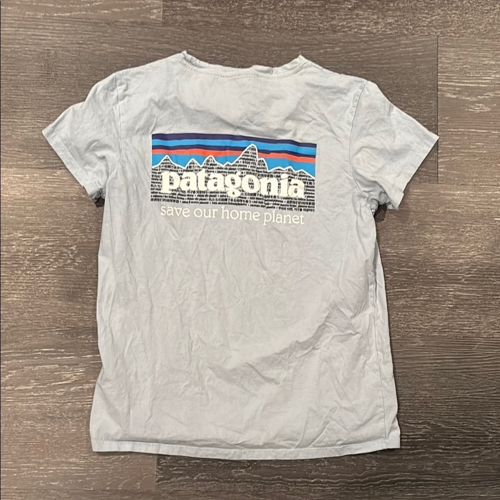 Patagonia Light Blue T-Shirt - Picture 3 of 4